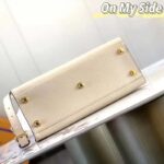 Louis Vuitton LV Women On My Side PM Tote Bag Beige Perforated Calf Leather - Image 5