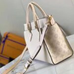 Louis Vuitton LV Women On My Side PM Tote Bag Beige Perforated Calf Leather - Image 4