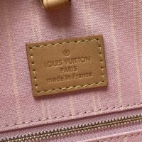 Louis Vuitton LV Women OnTheGo GM Tote Bag Pink Monogram Giant Coated Canvas Raffia (9)