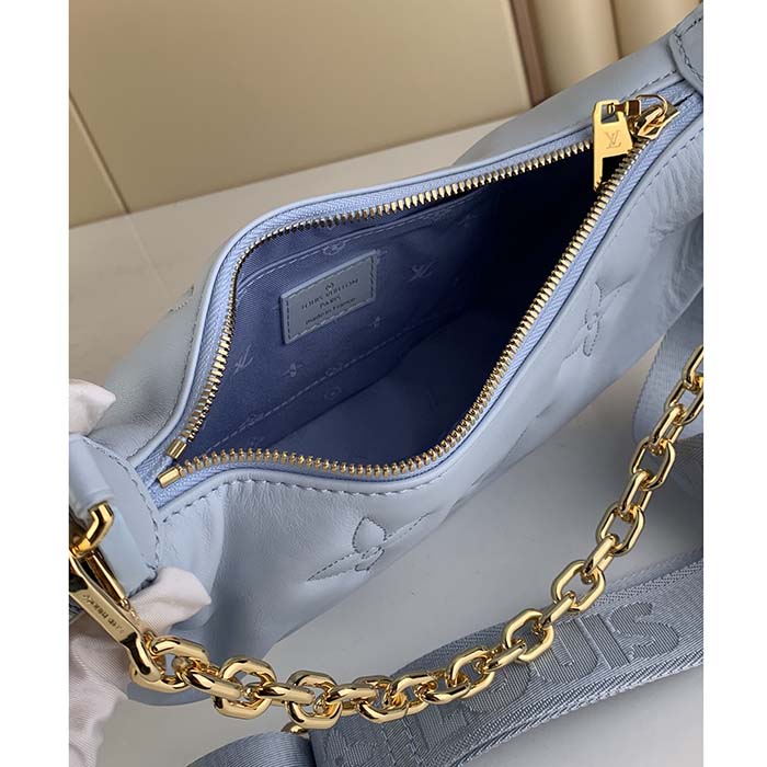 LOUIS VUITTON Over The Moon Calf Leather Shoulder Bag Blue