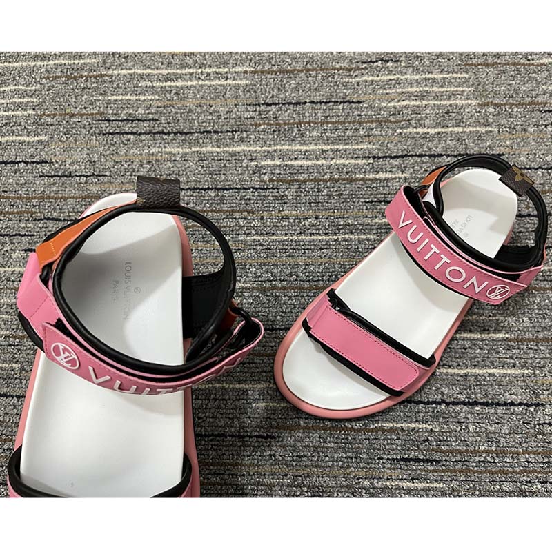 Pool pillow sandals Louis Vuitton Pink size 41 EU in Polyester