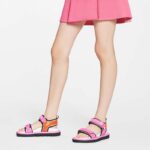 Louis Vuitton LV Women Pool Pillow Flat Comfort Sandal Pink Calf Leather Circle Rubber – Image 7