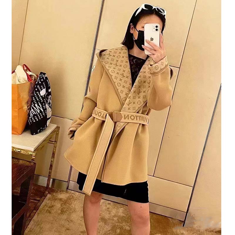 Louis Vuitton Signature double face hooded wrap coat - Vitkac shop