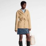 Louis Vuitton LV Women Signature Double Face Short Wrap Coat Wool-Silk Regular Fit - Image 9