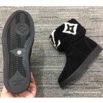 Louis Vuitton LV Women Snowdrop Flat Ankle Boot Black Suede Calf Leather Shearling Wool - Bild 8