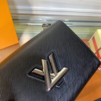 Louis Vuitton LV Women Twist MM Chain Bag Black Epi Grained Cowhide Leather (7)