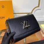 Louis Vuitton LV Women Twist MM Chain Bag Black Epi Grained Cowhide Leather - Imagen 5