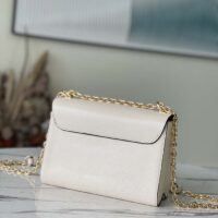 Louis Vuitton LV Women Twist MM Chain Bag White Epi Grained Cowhide Leather (8)