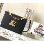 Louis Vuitton LV Women Twist MM Handbag Black Epi Grained Leather - Bild 2