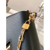 Louis Vuitton LV Women Twist MM Handbag Black Epi Grained Leather (6)
