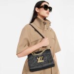 Louis Vuitton LV Women Twist MM Handbag Black Epi Grained Leather Monogram Flower - Image 12