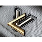 Louis Vuitton LV Women Twist MM Handbag Black Epi Grained Smooth Cowhide Leather - Image 7