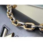 Louis Vuitton LV Women Twist MM Handbag Black Epi Grained Smooth Cowhide Leather - Image 8