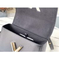 Louis Vuitton LV Women Twist MM Handbag Black Epi Grained Smooth Cowhide Leather (1)