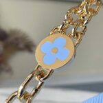 Louis Vuitton LV Women Twist MM Handbag Bleu Nuage Blue Epi Grained Leather - Image 9