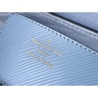 Louis Vuitton LV Women Twist MM Handbag Bleu Nuage Blue Epi Grained Leather (11)