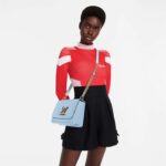 Louis Vuitton LV Women Twist MM Handbag Bleu Nuage Blue Epi Grained Leather - Image 13