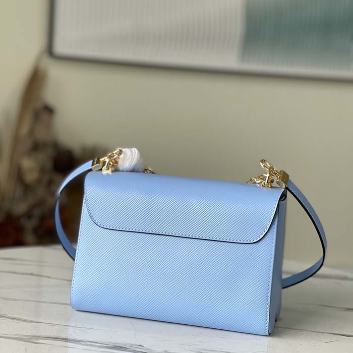 Twist leather handbag Louis Vuitton Blue in Leather - 25184200
