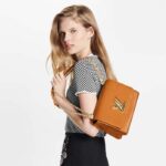 Louis Vuitton LV Women Twist MM Handbag Brown Epi Grained Cowhide Leather - Image 13