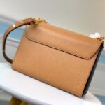 Louis Vuitton LV Women Twist MM Handbag Camel Light Brown Epi Leather - Image 3
