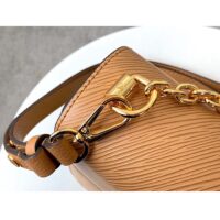 Louis Vuitton LV Women Twist MM Handbag Camel Light Brown Epi Leather (3)