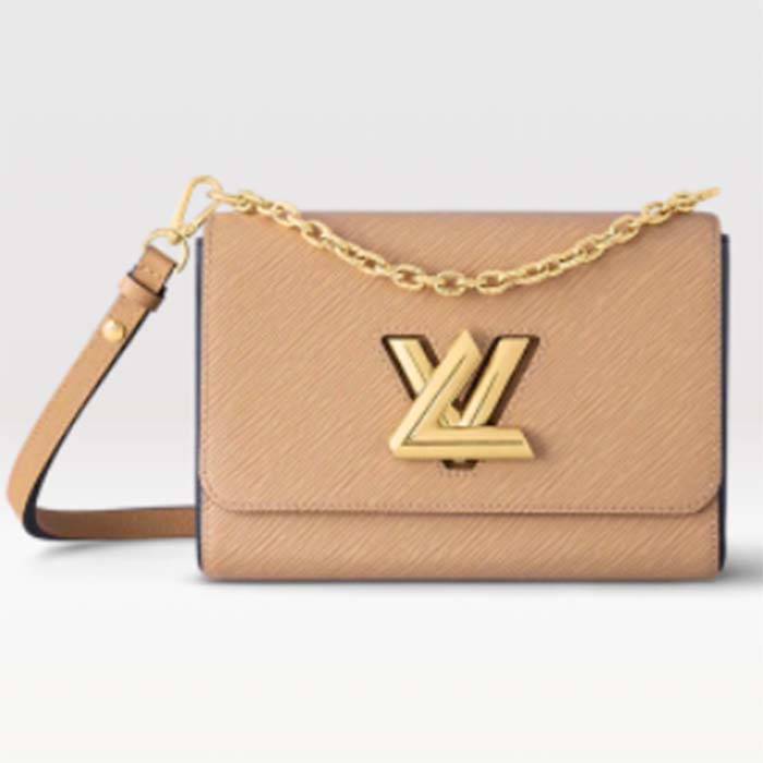 Louis Vuitton Camel EPI Leather Twist mm Shoulder Bag GHW