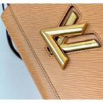 Louis Vuitton LV Women Twist MM Handbag Camel Light Brown Epi Leather - Image 8
