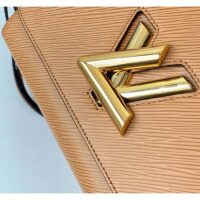 Louis Vuitton LV Women Twist MM Handbag Camel Light Brown Epi Leather (3)