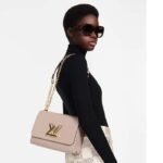 Louis Vuitton LV Women Twist MM Handbag Galet Gray Epi Grained Cowhide Leather - Image 12