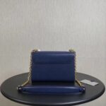 Louis Vuitton LV Women Twist MM Handbag Indigo Blue Epi Grained Cowhide Leather - Image 5