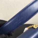 Louis Vuitton LV Women Twist MM Handbag Indigo Blue Epi Grained Cowhide Leather - Image 10