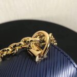 Louis Vuitton LV Women Twist MM Handbag Indigo Blue Epi Grained Cowhide Leather - Image 9