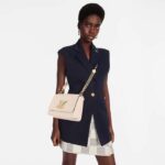 Louis Vuitton LV Women Twist MM Handbag Quartz White Epi Grained Leather - Image 12