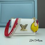 Louis Vuitton LV Women Twist MM Lemon Handbag White Epi Grained Cowhide – Bild 2