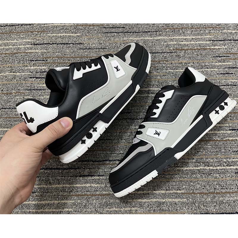 Louis Vuitton LV Trainer Sneaker Low Black Grey Men's - 1A54H5 - US