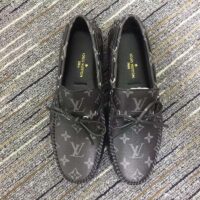 Louis Vuitton Unisex LV Arizona Moccasin Gray Black Monogram Eclipse Canvas (7)