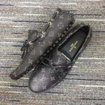 Louis Vuitton Unisex LV Arizona Moccasin Gray Black Monogram Eclipse Canvas - Image 6