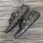 Louis Vuitton Unisex LV Arizona Moccasin Gray Black Monogram Eclipse Canvas - Image 7