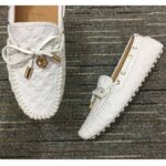 Louis Vuitton Unisex LV Arizona Moccasin White Monogram Canvas Tubular Construction - Imagen 9