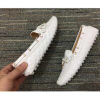 Louis Vuitton Unisex LV Arizona Moccasin White Monogram Canvas Tubular Construction (1)