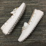 Louis Vuitton Unisex LV Arizona Moccasin White Monogram Canvas Tubular Construction - Imagen 6
