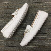 Louis Vuitton Unisex LV Arizona Moccasin White Monogram Canvas Tubular Construction (1)