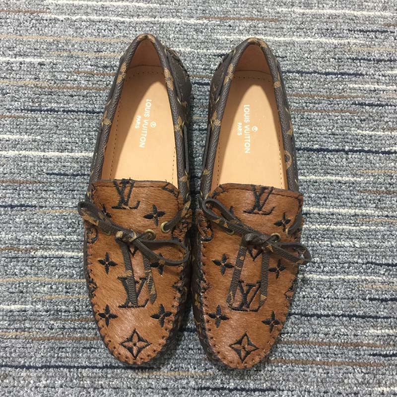 Louis Vuitton Brown Monogram Canvas Gloria Flat Loafers Size 39