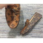 Louis Vuitton Unisex LV Gloria Flat Loafer Brown Patent Monogram Canvas - Image 9