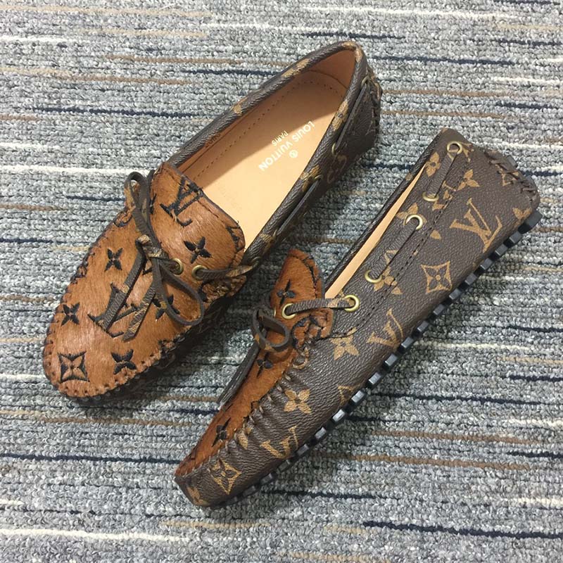 Louis Vuitton Brown Monogram Canvas Gloria Flat Loafers Size 37