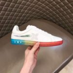 Louis Vuitton Unisex LV Luxembourg Samothrace Sneaker White Calf Leather Strass Monogram Flower - Image 7