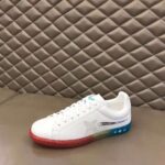 Louis Vuitton Unisex LV Luxembourg Samothrace Sneaker White Calf Leather Strass Monogram Flower - Image 5