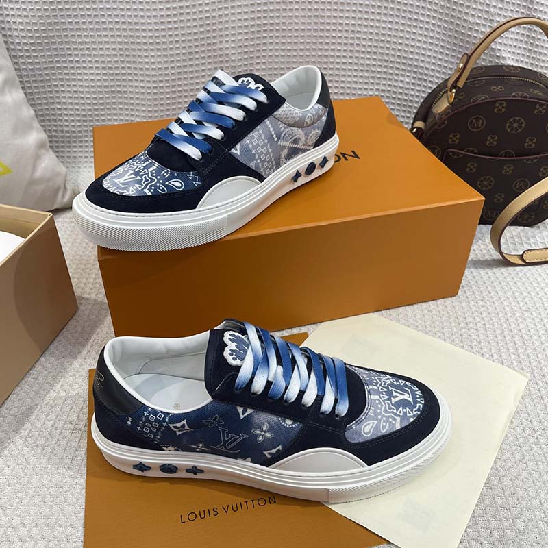 Louis Vuitton LV Ollie Trainers new Blue Leather ref.541386 - Joli Closet