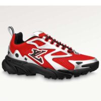 Louis Vuitton Unisex LV Runner Tatic Sneaker Red Mix Materials Rubber Monogram Flowers (2)