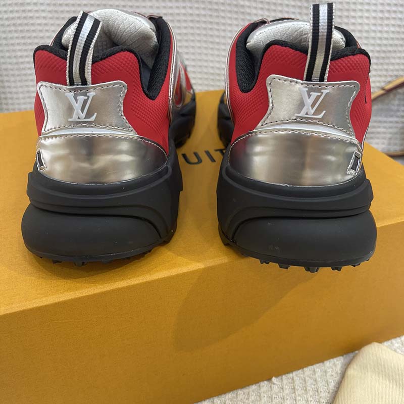 Louis Vuitton 1AA396 LV Runner Tatic Sneaker, Red, 5.5